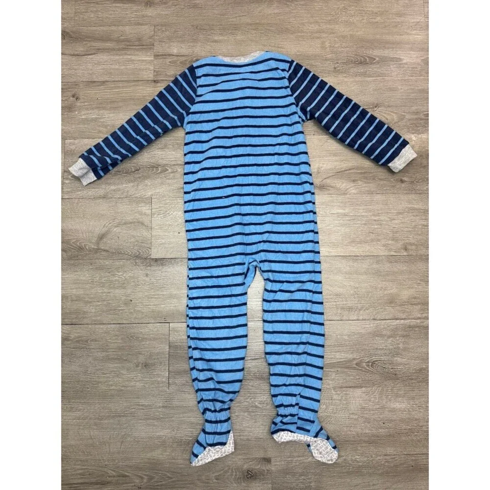 Carter’s 5T Footed Pajamas Blue Stripe Bear Sleeper Kids
